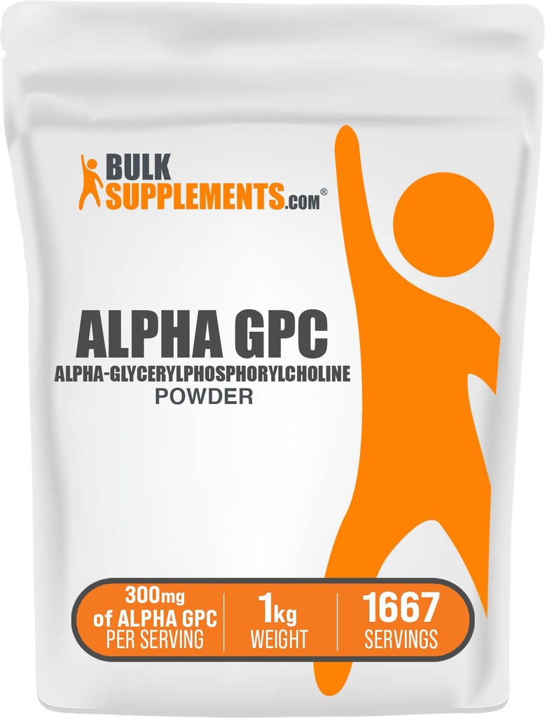 BulkSupplements.comアルファGPCパウダー - コリンサプリメント、アルファGPC 300mg - Unflavored&グルテンフリー、給食当たり600mg、1kg(2.2ポンド)(1パック)