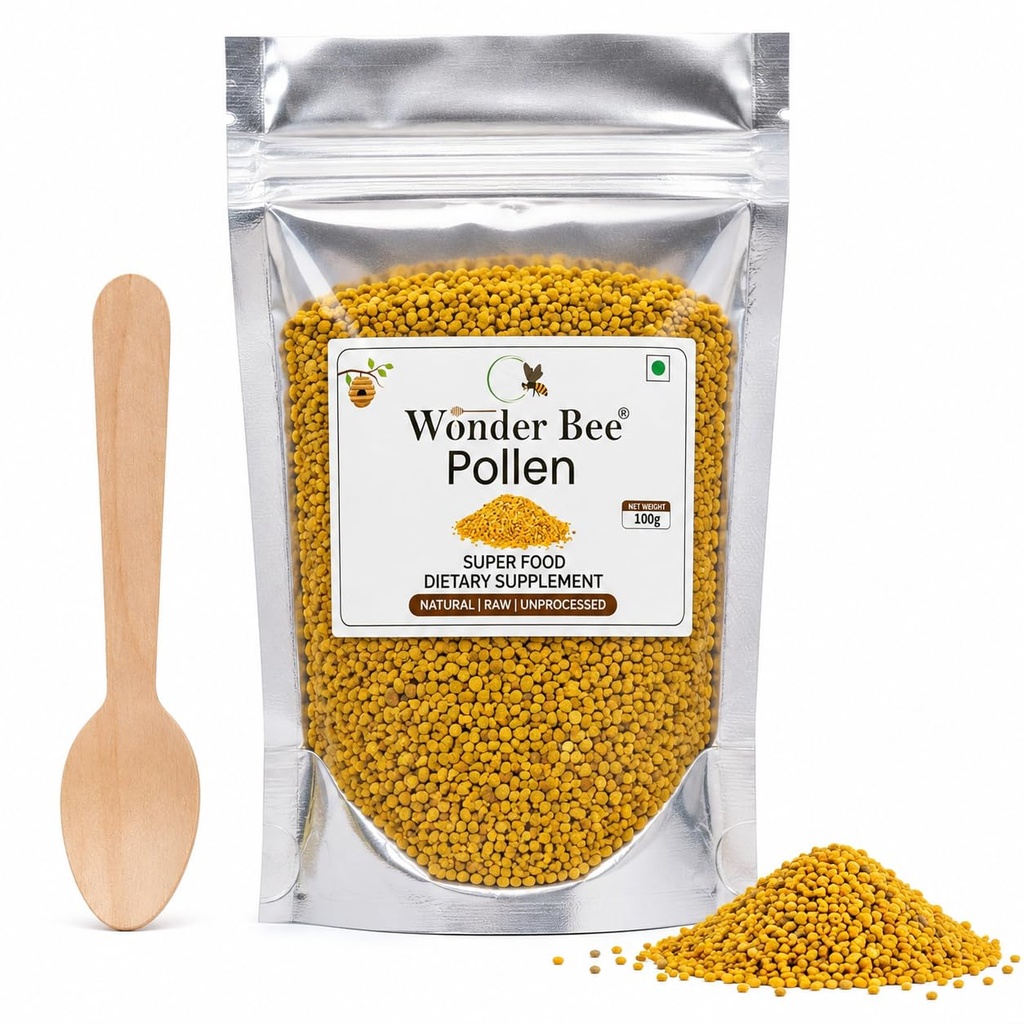 Wonder Bee - Immunity,Energy Booster | 100% Natural | Rich in Protein, Vitamin B, Minerals, Anti-Oxidants | Improves Digestive, Bone, BP health (100 gm)