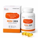 MAV-369 Omega 3-6-9 Fatty Acid 1100mg Softgel Capsules | Essential Fatty Acid Supplement for Men & Women | Omega 3, 6 & 9 Blend for Daily Wellness Support | 30 Softgels