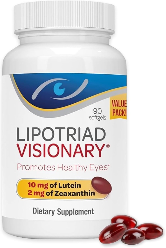 LipotriadのVisionaryの目のビタミン- 90のカプセル-LuteinおよびZeaxanthinの補足の年齢緩和された視野サポートのための他のAREDS2の原料