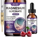 マグネシウムのGlycinateの液体は500mg、ビタミンB6、Ashwagandha、L -テアニン、ChamomileのマグネシウムのGlycinateの補足の睡眠、圧力、エネルギー、気分のための高い吸収を低下させます-チェリーの味