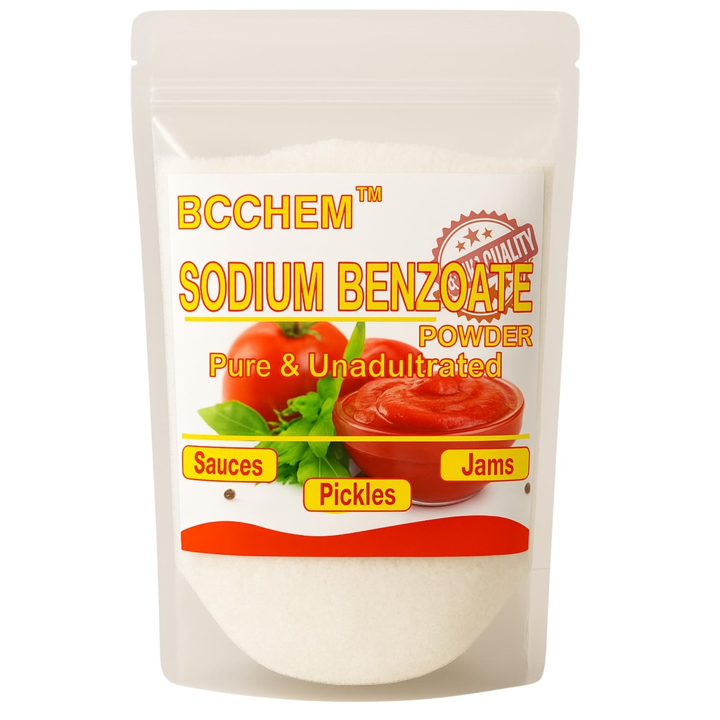 BCCHEM sodium benzoate powder-1 kg,Food grade, For pickles,chutneys,sauces,juices