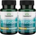 Swanson L-Histidine - Ajipure 500 mg 60ベジキャップを特徴とする(2パック)
