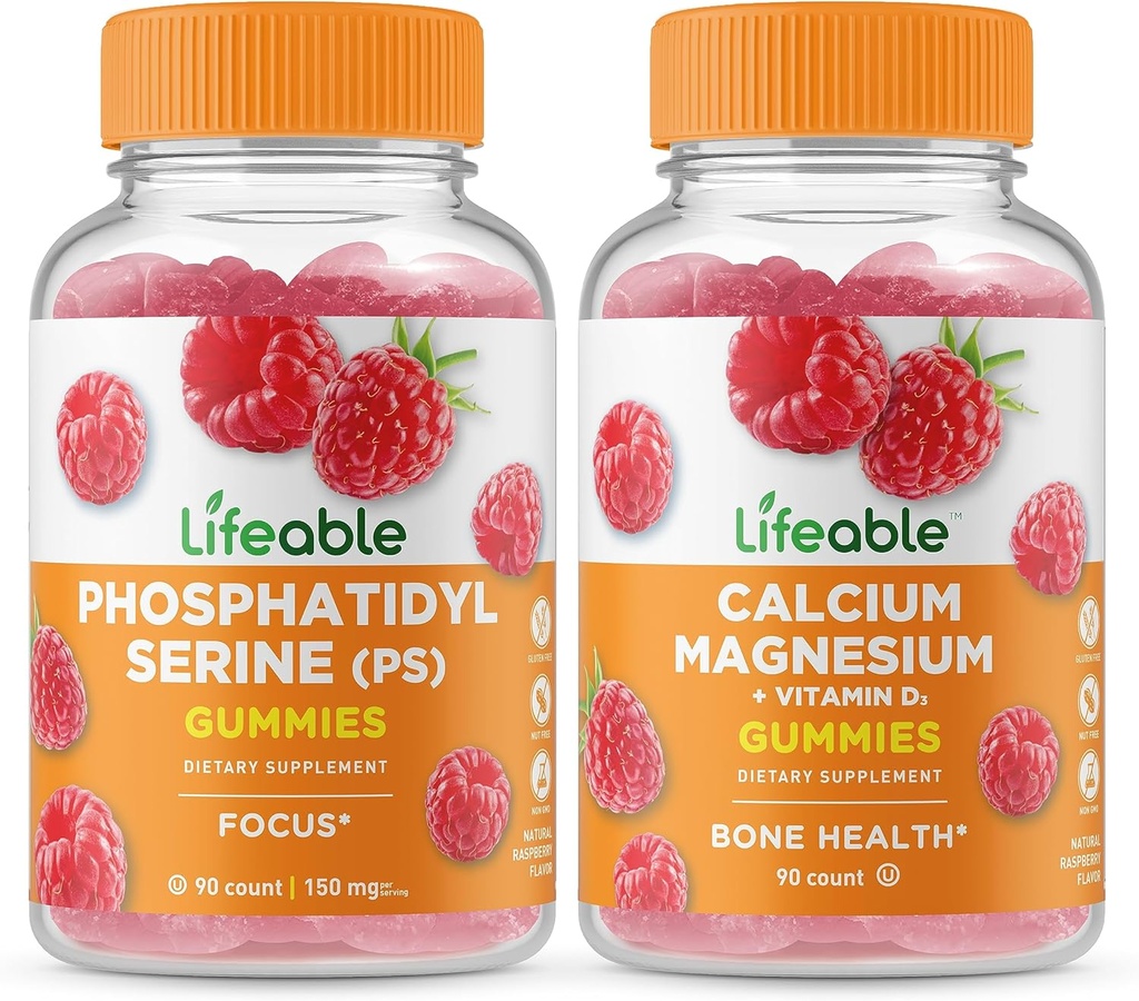 通気性のPhosphatidylserine (PS) + Calciumのマグネシウム、Gummiesの束-大きいTastingのビタミンの補足、グルテンフリー、GMOは、牛できるGummy放します