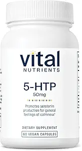 生体栄養素5-HTP 50mg(5-ヒドロキシトリプトファン) | ビーガンセロトニンサポートサプリメント* | 睡眠とストレスサポート | 5HTPとビタミンB6 | グルテン、酪農場、大豆フリー | GMO | 60カプセル