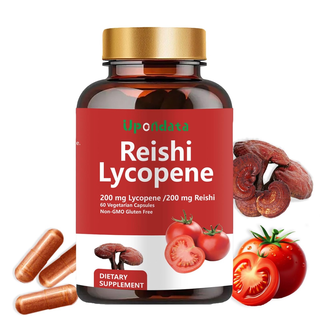 Lycopeneのカプセル-リシのきのこの200mgのLycopeneの補足200mg、免疫サポートのための自然なトマトのエキスのきのこのカプセル-グルテンフリー、非GMO