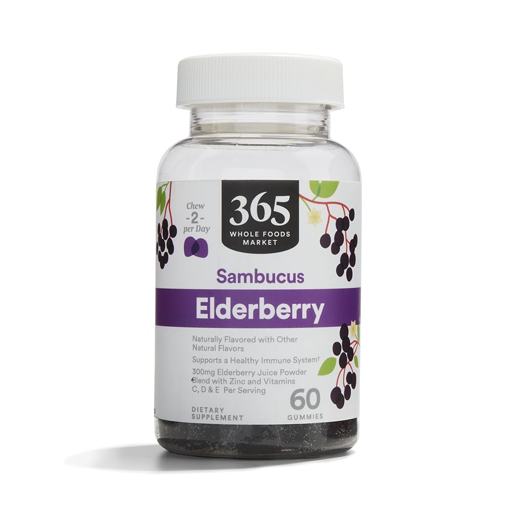 全食品市場、Elderberry Gummies、60の計算による365