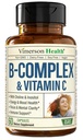 VIT C及び葉酸(葉酸塩)が付いているビタミンBの複合体- 8の高い効力Bのビタミン:B1、B2、B3、B5、B6、B7、ビタミンB12 +ビオチン、コリン及びイノシトール。 Aids Mood、エネルギー、神経系、免疫系サポート