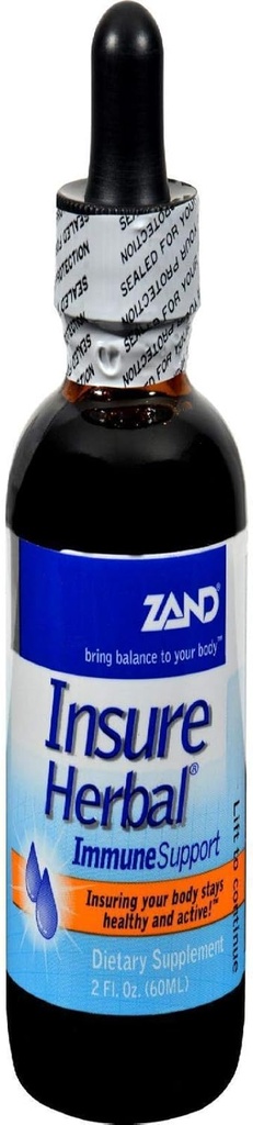 ZAND Insure免疫サポート | ハーブ液エキナセアサプリメント | エルダーベリー、カモミール、ジンジャー&バレリアン(2oz)