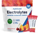 Nutricost Electrolytesコンプレックス、フルーツパンチフレーバー、40スティックパック - 高度な水和コンプレックス