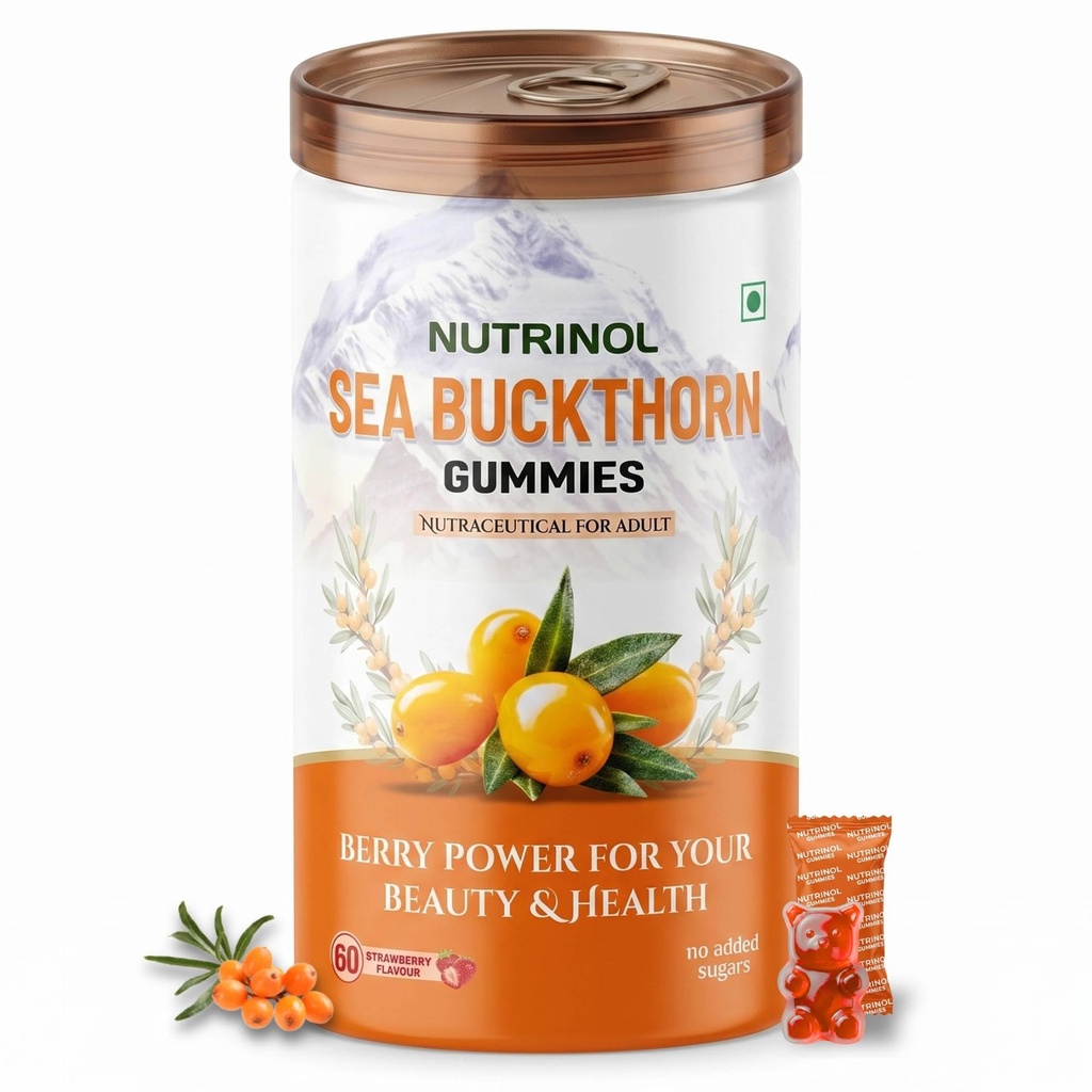 Knoll Healthcare Nutrinol Sea Buckthorn Gummies | 60 Gummies Pack 1