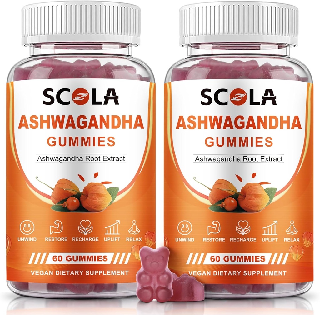 Ashwagandhaのグミー、Ashwagandhaの根のエキスのビタミンD亜鉛、睡眠の圧力バランスのためのAshwagandhaの補足、ビーガン、非GMO、グルテンフリー、120の計算