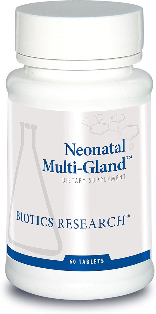 Biotics Research Neonatal Multi-GlandTM の混合された臓器および腺のコンセントレート、広いスペクトル療法、脾臓、心、膵臓、腎臓、脳の肝臓、副腎、チムス、Pituitary または Hypothalamus 60 タブ