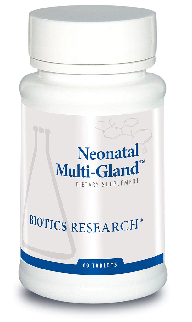 Biotics Research Neonatal Multi-GlandTM の混合された臓器および腺のコンセントレート、広いスペクトル療法、脾臓、心、膵臓、腎臓、脳の肝臓、副腎、チムス、Pituitary または Hypothalamus 60 タブ