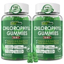 Chlorophyllのガミー、有機性ChlorellaのSpirulina、小麦の草、マグネシウム、内部Deodorant*、慰めの消化、Metabolism、Immune、新しいボディ臭気、2PacksのためのPrebiotic繊維