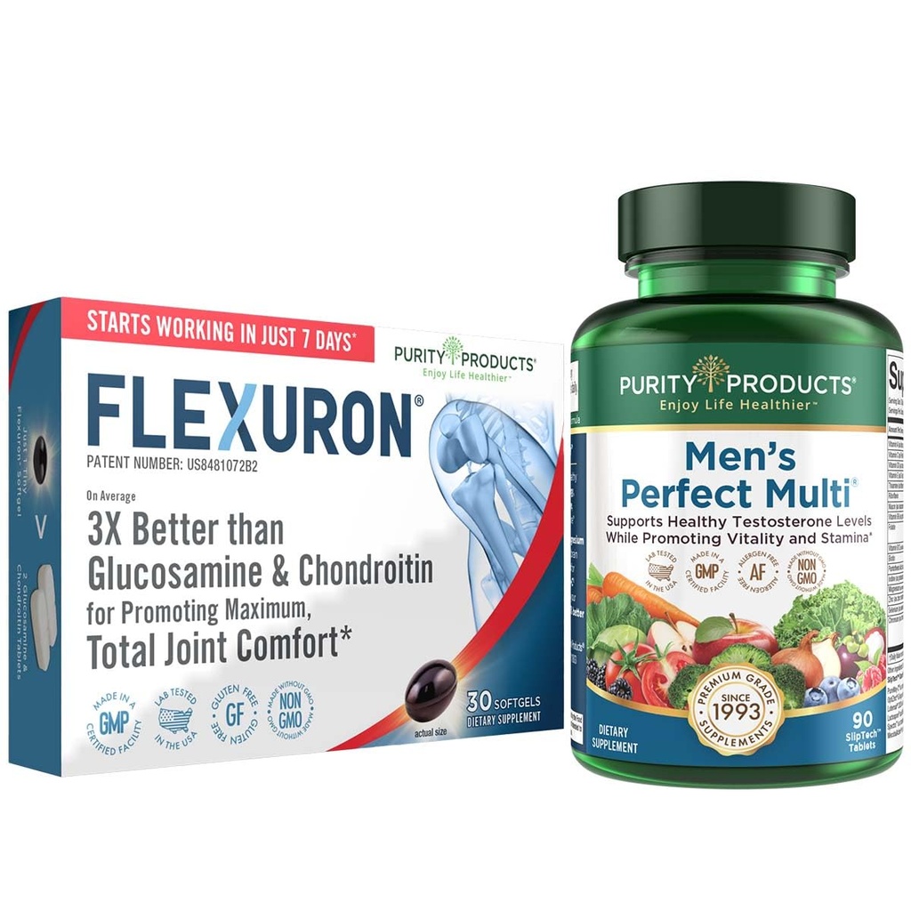 純度プロダクト束-人の完全な多+ Flexuronの接合箇所の方式の人の多サポート健康なVitality、エネルギー+More - Flexuron -グルコサミン及びコンドロイチンより3Xよりよい- 30日の供給