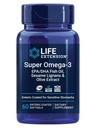 ライフエクステンションスーパーオメガ-3 EPA / DHAフィッシュオイル、セサメリガンズ&オリーブエキス - 心臓の健康、脳の健康、炎症の健康サポート、グルテンフリー、エンティックコーティング、非GMO、60ソフトゲル
