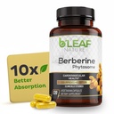 B'Leaf Nature Berberine Phytosome、120カプセル - 1100 mgのBerberineサプリメント メタボリックと心血管サポート - ビーガン、グルテンフリー、非GMO Berberine Phytosomeカプセル 免疫ウェルネス用