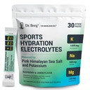 Dr. Berg Sports Hydration Electrolytes パウダー w/more ソルト (ピンク Himalayan) - 30 Keto Electrolytes パウダー パケット w/a デリケート ソルティー ラズベリー & レモン 味 - 1,000 mg のカリウムが含まれています
