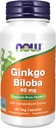 NOWの食糧補足、GinkgoのBiloba 60のmgの24%の標準化されたエキス、非GMOのプロジェクトは、60のベジのカプセルを修飾しました