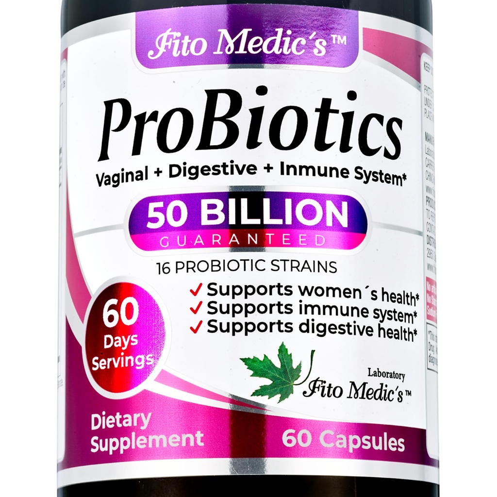 女性のためのFITO MEDIC'S Lab - プロバイオティクス - 50億CFUのプロバイオティクス - 60日は、消化の健康のためのs -プロバイオティクス- 16 - プロバイオティクス - ブレンドを提供します。 消化バランスを促進します。