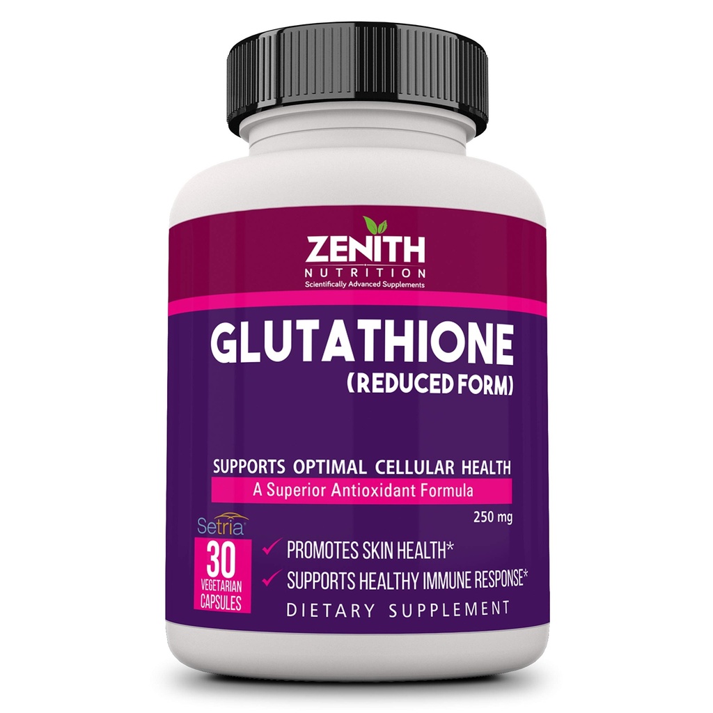 Zenith Nutrition Glutathione (Reduced Form) 250 mg - 30 Veg Capsules