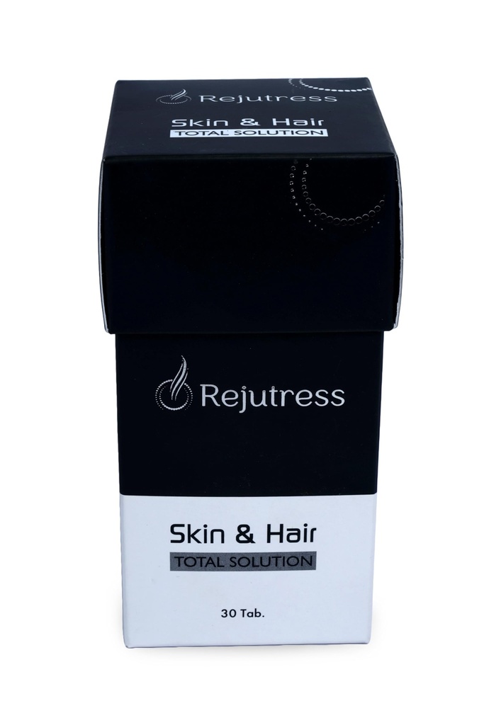 Rejutress Total Solution Tablets for Skin and Hair Health | Nutrient-Rich Formula Daily Routine Tablets for Scalp, Hair, and Skin Care Regimens for Men and Women | Daily Wellness Support - 30 Tabs