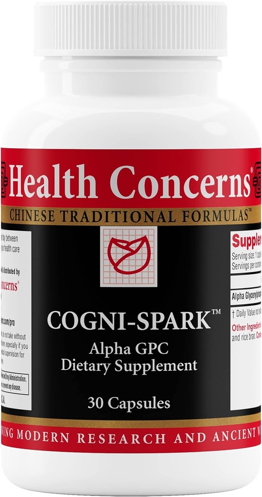 健康上の懸念Cogni-Spark - メモリ、フォーカス、およびメンタルクラリティのための脳サポート - 認知症、神経機能と長寿のためのアルファGPCコリンサプリメント - 認知健康フォーミュラ - 30カプセル