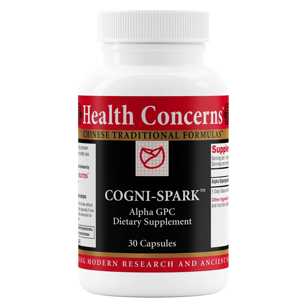 健康上の懸念Cogni-Spark - メモリ、フォーカス、およびメンタルクラリティのための脳サポート - 認知症、神経機能と長寿のためのアルファGPCコリンサプリメント - 認知健康フォーミュラ - 30カプセル