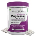 HealthyHey Nutrition Magnesium Glycinate Supplement High Absorption for Sleep, Cramps, & Nerves Health - 300 Vegetable Capsules