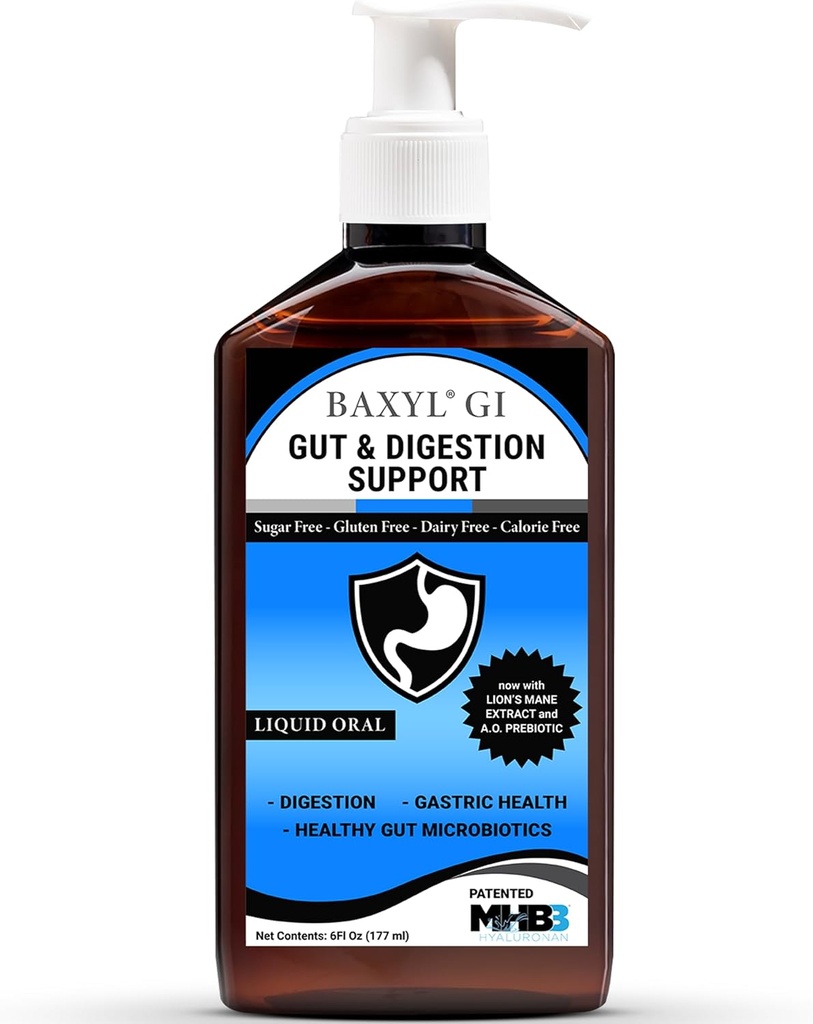 BAXYL® GI - 消化器, 消化補助金 & 胃の救済 - GERD (酸の還流), IBS, クローンの - (特許取得済みの式, 有機, ビーガン, 米国製) | 36 日の供給 - 6 小麦粉オンス