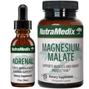 NutraMedixエネルギーサポートバンドル - エネルギー&アスレチックサポートのためのAdrenalエネルギーサポート液体ドロップとマグネシウムマレートカプセル - いいえカフェイン - 2-ピースサプリメントセット