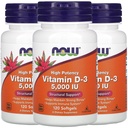 NOWのビタミンD-3 5,000 IU、120のSoftgels