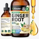 BIO KRAUTER Ginger Root Extract - 全体的なウェルネスのための天然ジンジャーサプリメント - アルコールと砂糖無料 - ビーガンドロップス4 Fl.Oz.