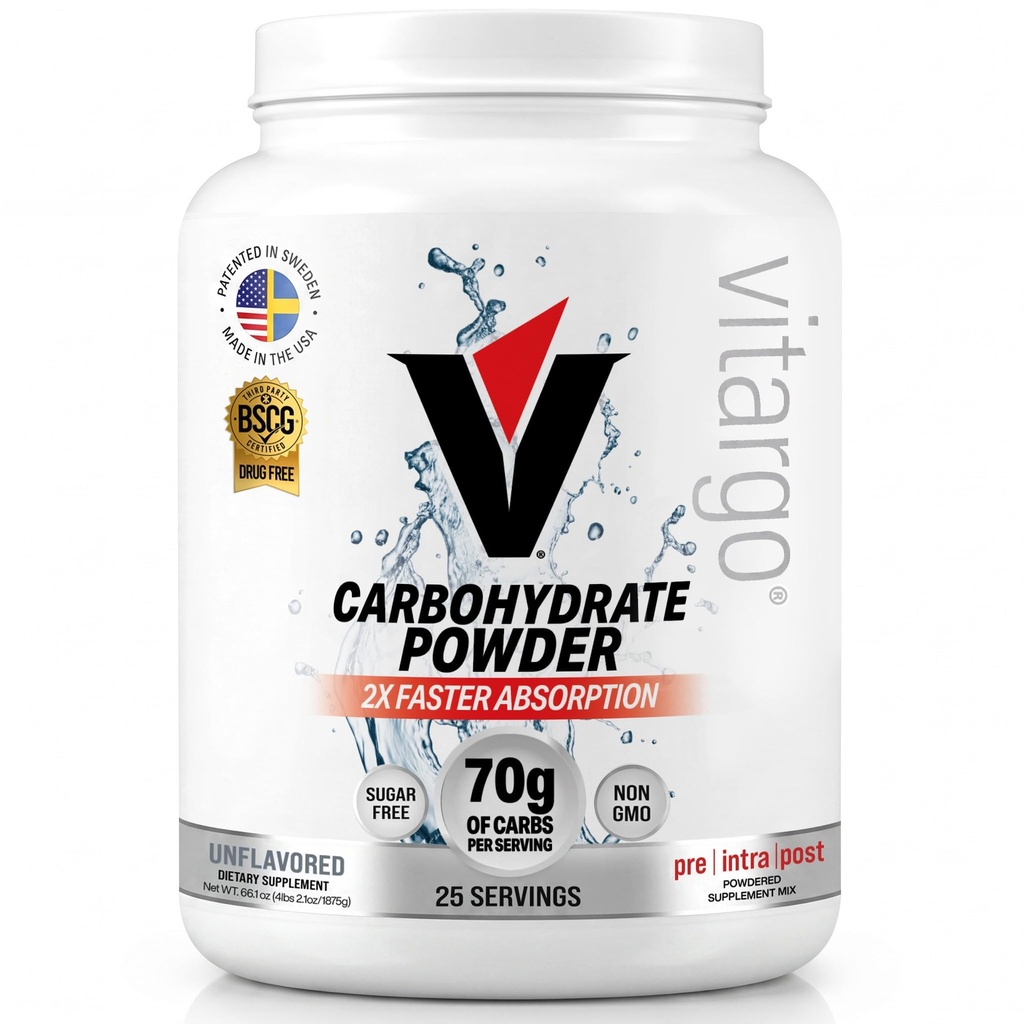 Vitargo の炭水化物の粉、2X のより速い吸収、4.4 LB の平野、前、Intra 及びポスト、米国でなされる回復、持久力及び筋肉利益のための砂糖なしの複雑な Carb の粉