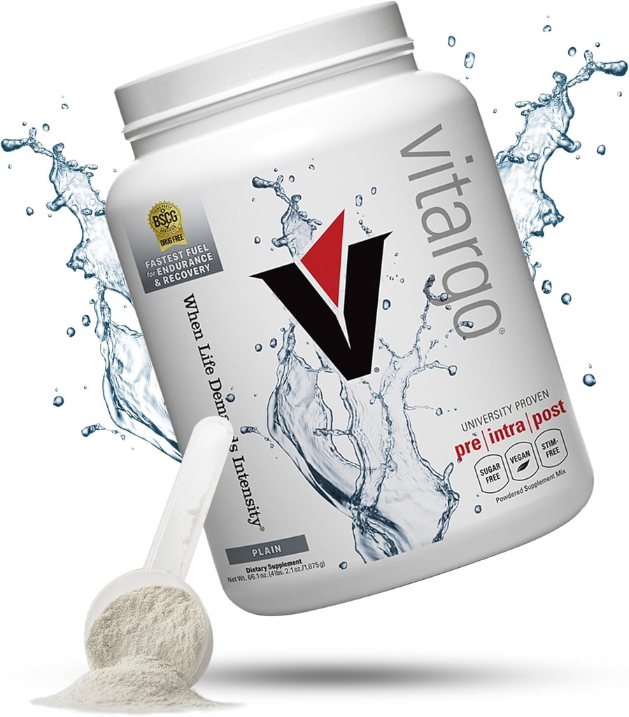 Vitargo の炭水化物の粉、2X のより速い吸収、4.4 LB の平野、前、Intra 及びポスト、米国でなされる回復、持久力及び筋肉利益のための砂糖なしの複雑な Carb の粉