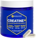 Creatine Monohydrate - 2500mg Creatine Pills - 450mg Fenugreek Extract & 250mg Himalayan Pink Salt - Supports Brain Health, Endurance & Muscle Building - Advanced Absorption Formula - 120 Capsules