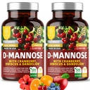 ナンバーワンの栄養物 女性と男性のためのDのマンノーズの補足 [最大強度、1350MG] クランベリー、尿路の健康、240の計算のためのハイビスカスそしてタンポと自然なD-Mannose
