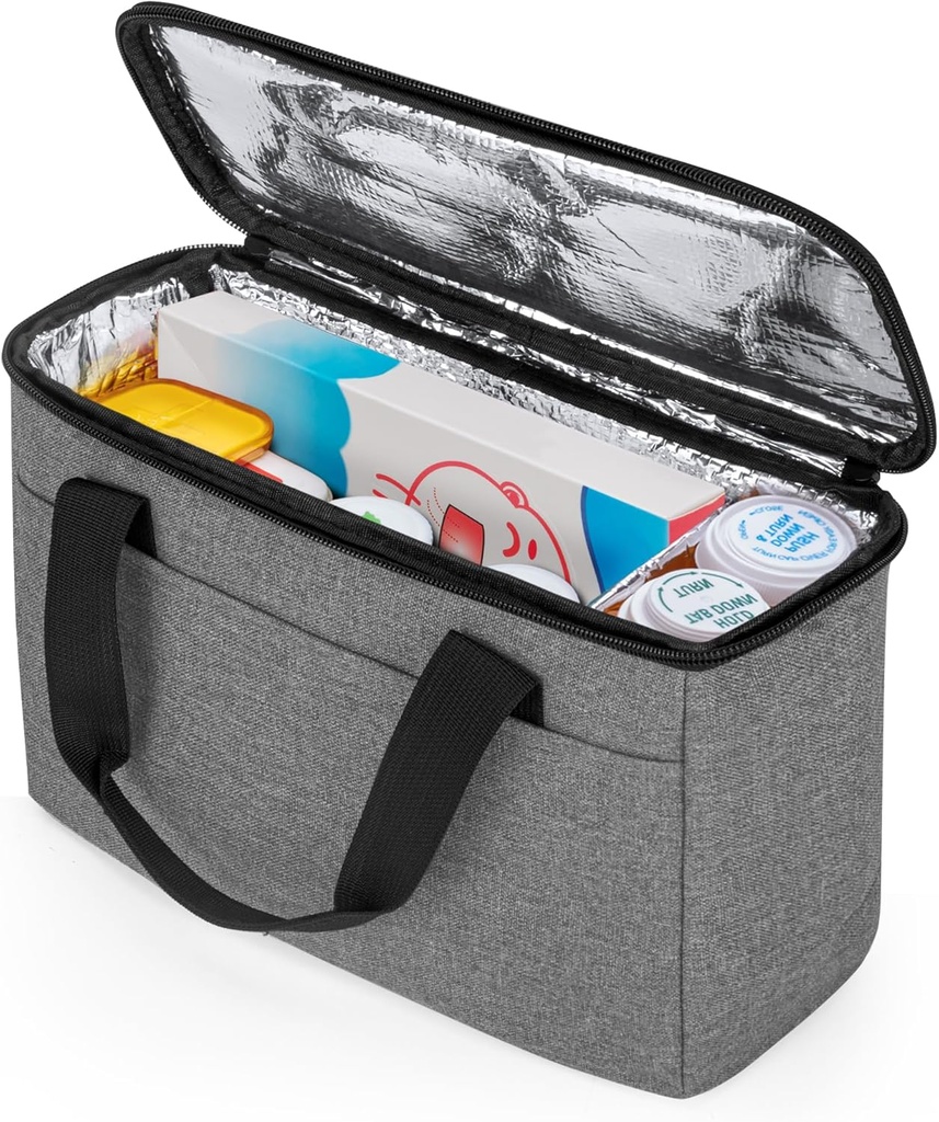 Trunabのファースト・エイド袋の空の小さい薬の貯蔵箱、絶縁された薬物のクーラー袋、予約購読のための旅行丸薬のびんのオルガナイザー、インシュリン、補足または医学の供給、灰色(袋だけ)