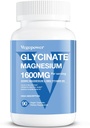 マグネシウムのGlycinate 200mgの高吸収のビーガンマグネシウムの補足、十分にChelatedのマグネシウム亜鉛ビタミンD及びB6のマグネシウムのBisglycinateは睡眠、骨及び筋肉健康、Nerve、非GMO、90のカプセルのために、