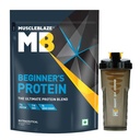 MuscleBlaze Beginner's Whey Protein Powder, 1kg (2.2lbs) + Shaker