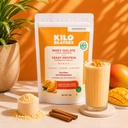 KiloBeaters Whey Protein Isolate Powder with Yeast Protein 1KG Pack | Real Alphonso Mango | 26g Protein Per Scoop | High Protein Supplement for Muscle Recovery & Lean Muscle Support | Gut-Friendly | Zero Fillers | Monk Fruit Sweetened