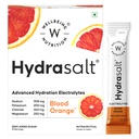 Wellbeing Nutrition HydraSalt Electrolyte Drink with Zero Added Sugar | 5 Electrolytes & 3 Vitamins for Instant Hydration, Energy, Performance & Recovery, Blood Orange Flavor 90g, Pack of 15