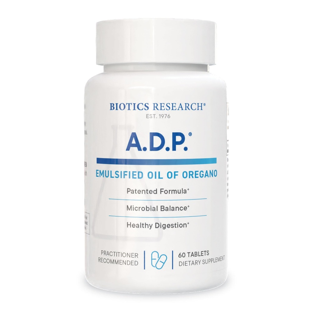 バイオティクス研究 A.D.P. GI 健康のためのオレガノ錠の乳化油 -高吸収のための持続的な解放はカルバロ、野生のオレガノ オイル 50mg/S - 特許を取られた方式-Non GMO –60 錠を含んでいます