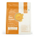 Happy Cultures 24g Tastiest Plant Protein| Real Alphonso Mango, Almond Chunks & Ashwagandha (KSM 66) |Pea & Brown Rice Protein Isolate| No Added Sugar| Vegan| 20 Complete Amino Acids | Monk Fruit Extract| Women & Men| No Bloating, Easy to Digest| Dairy Free with Probiotics - 505g