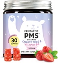 PMS Support Supplement for Women. Menstrual Relief Gummies to Target Hormonal Breakouts, Bloating, Period Cramps, & Mood Swings. Vegan, with Vitamin B6 & Lemon Balm, 30 Gummies