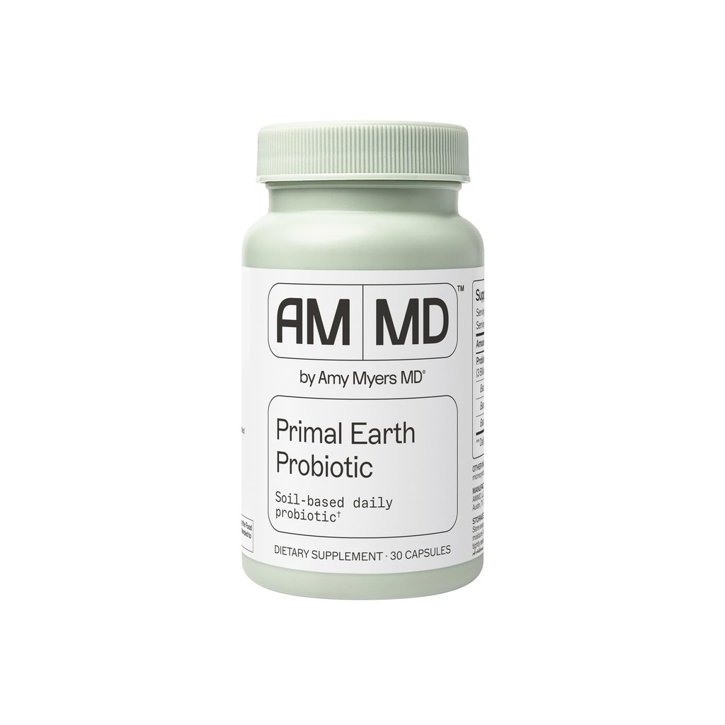 Amy Myers MD Primal Earth Probiotic - 消化および免疫サポートサプリメント - Soil-Based Probiotic - グルテンフリー&非乳製品 - Paleoフレンドリー大人の健康サプリメント - 30カプセル