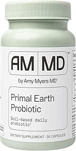 Amy Myers MD Primal Earth Probiotic - 消化および免疫サポートサプリメント - Soil-Based Probiotic - グルテンフリー&非乳製品 - Paleoフレンドリー大人の健康サプリメント - 30カプセル