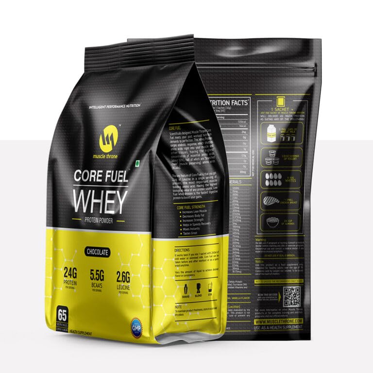Muscle Throne Core Fuel Whey /2kg,Chocolate,Free Shaker Inside