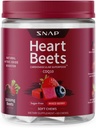 Snap Supplements Heart Beets Organic Beet Root Soft Chews, Cardiovascular Support Supplement for Men & Women, CoQ10 & Red Spinach, Heart Health & Circulation Support, Sugar Free, Mixed Berry, 60 Chews